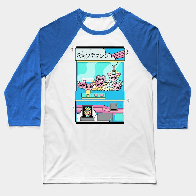 kawaii claw machine Baseball T-Shirt by Cuteful